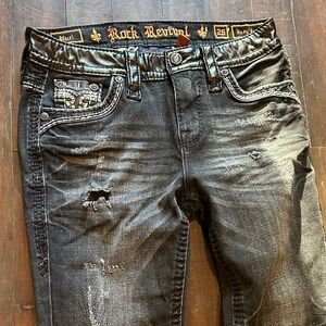 Rock Revival Black Distressed women’s Jeans size 26